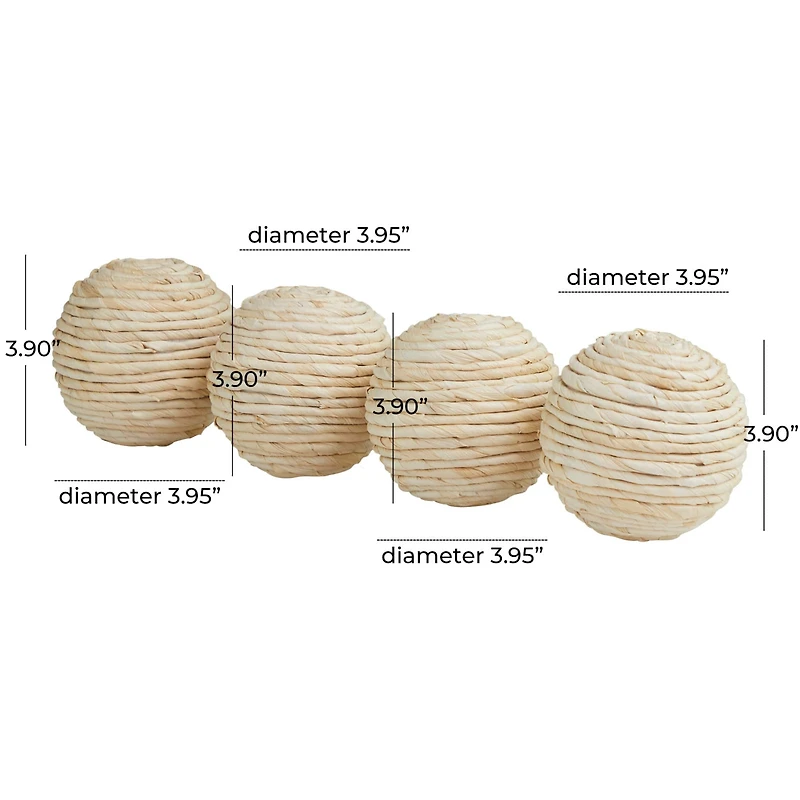 Beige Handmade Jute Orbs & Vase Filler Set