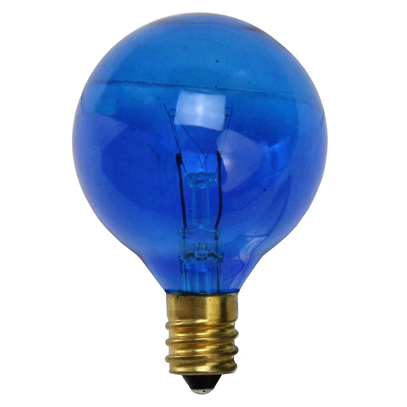 Blue 7 Watt Incandescent G40 Globe Replacement Light Bulbs, 25ct.