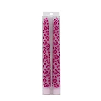 10" Pink Leopard Taper Candles, 2ct. by Ashland®