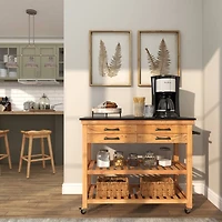 13" Cream Mango Wood Tray with Black Metal Leg