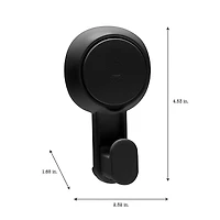 Bath Bliss 4 Pack Matte Black Gel-Suction Power Hooks
