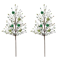 Glitzhome® 28" St. Patrick's Berry & Shamrock Picks Set