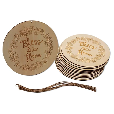 S&S Worldwide® Unfinished Bless This Home Plaque, 12ct.