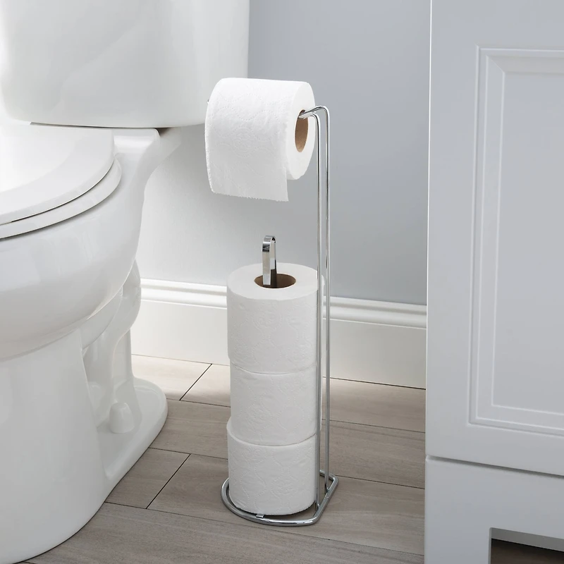 Bath Bliss Chrome Toilet Paper Reserve & Dispenser