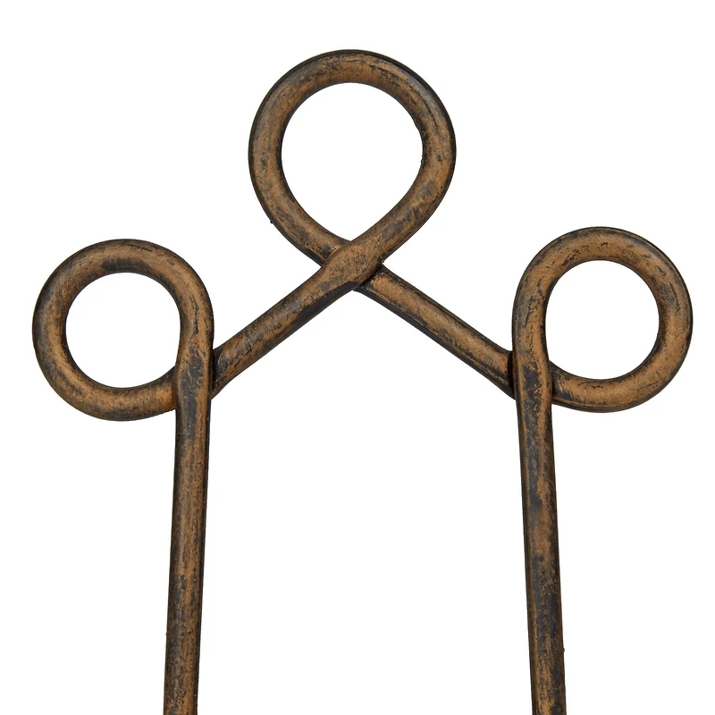 9" Brown Metal Traditional Easel