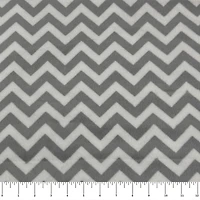Feldman Gray Chevron Minky Fabric