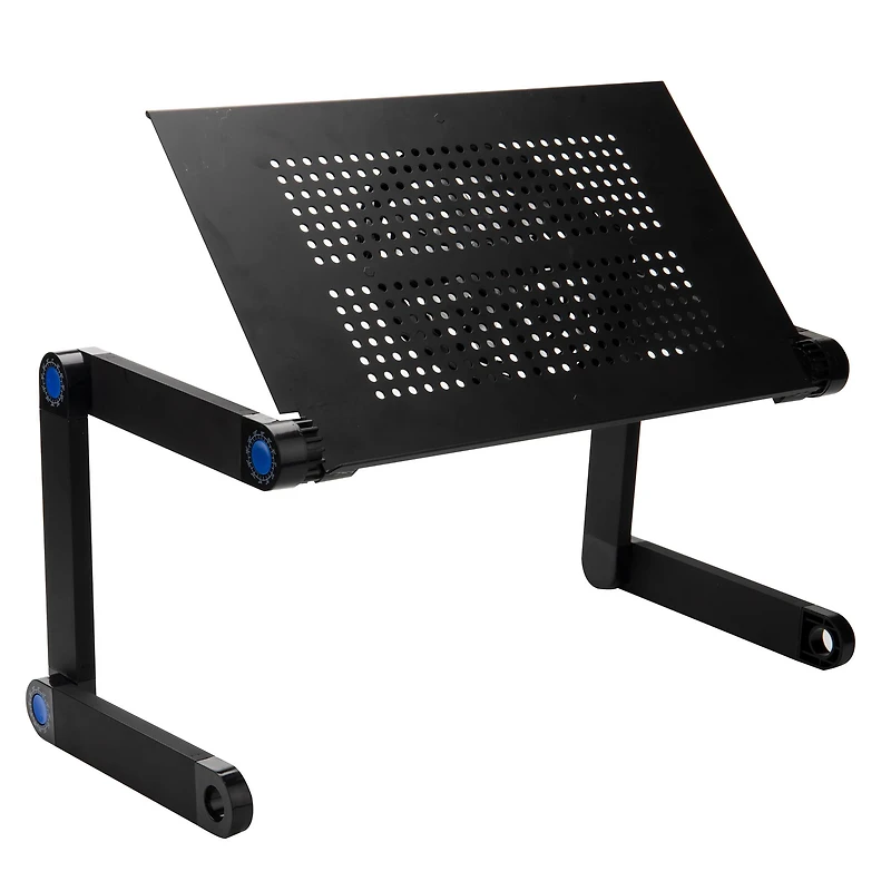 Mind Reader Black Lap Desk with Adjustable Legs & Ventilated Platform with Fan