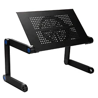 Mind Reader Black Lap Desk with Adjustable Legs & Ventilated Platform with Fan