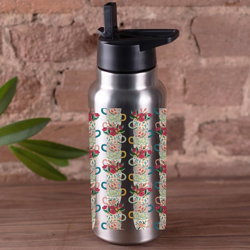 Stacked Teacup Pattern 32oz. Tumbler