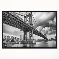Designart - Manhattan Bridge in Gray Shade