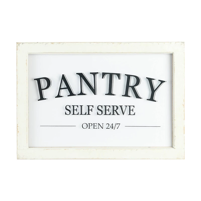 Hello Honey® Distressed Wood Framed Pantry Sign