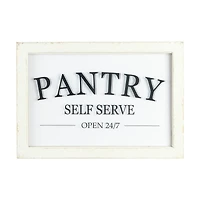 Hello Honey® Distressed Wood Framed Pantry Sign