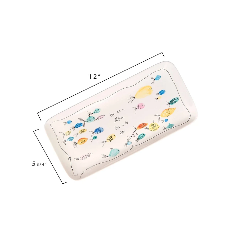 Hello Honey® Fish in the Sea Stoneware Rectangular Plate & Bowl Set