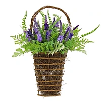 20" Spring Astilbe & Fern Wall Basket
