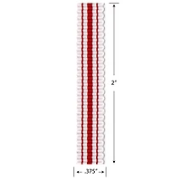 Gwen Studios /8" x 3yd. White & Red Stripe Grosgrain Ribbon