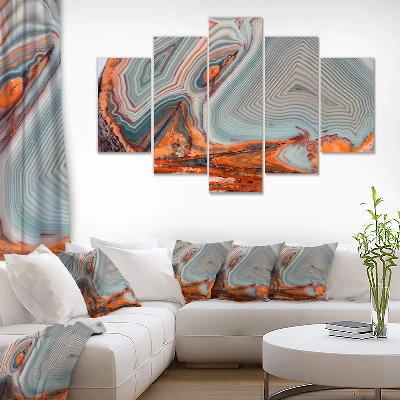 Designart - Beautiful Lake Superior Agate - Contemporary Canvas Art Print