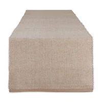 DII® 72" Stone & White 2-Tone Ribbed Table Runner