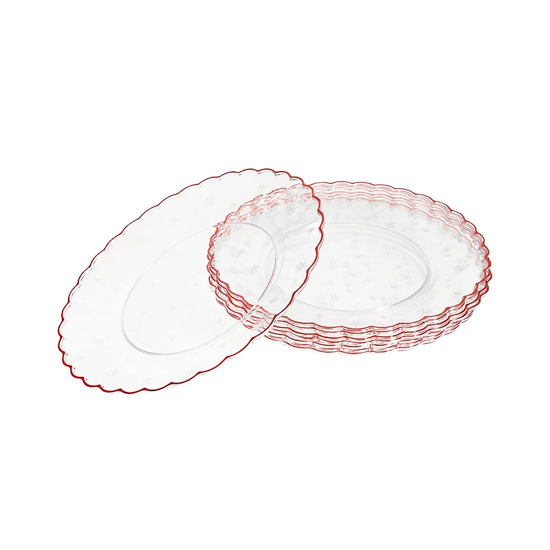 9" Red Scalloped Plastic Plates, 8ct. by Celebrate It™