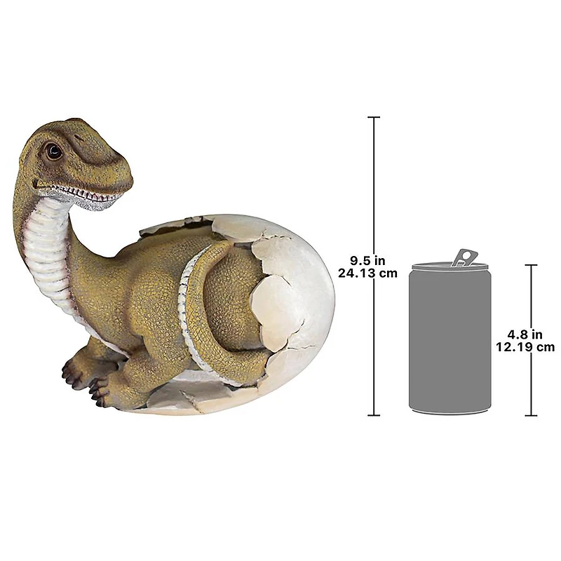 Design Toscano 10.5" Baby Brachiosaurus Dino Egg Statue