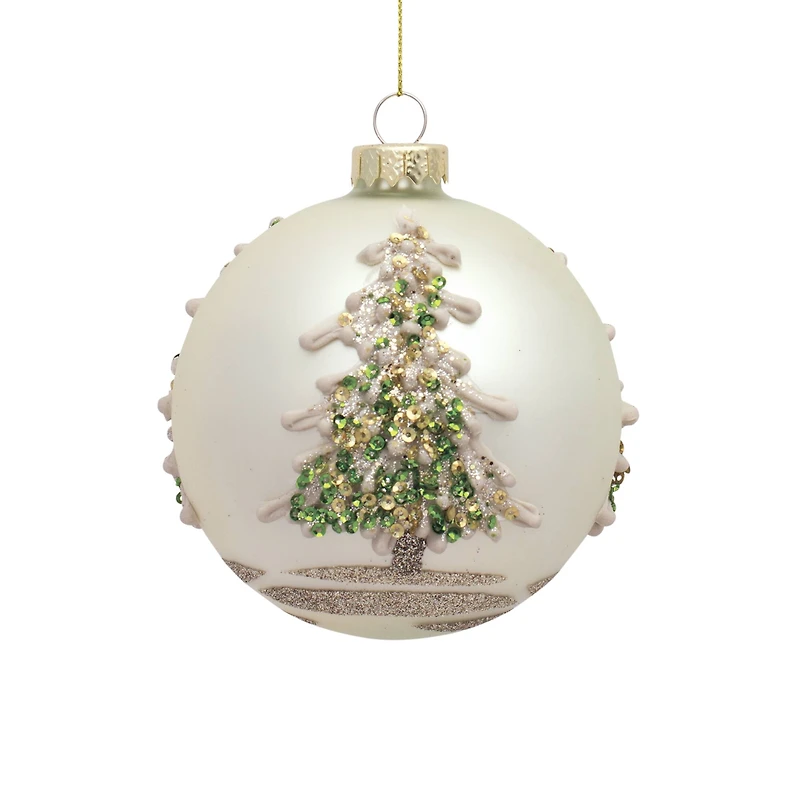 6ct. Christmas Tree Glass Ornaments