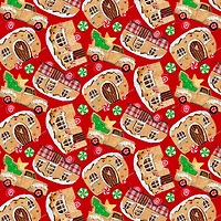 Fabric Editions Gingerbread Toss Cotton Fabric