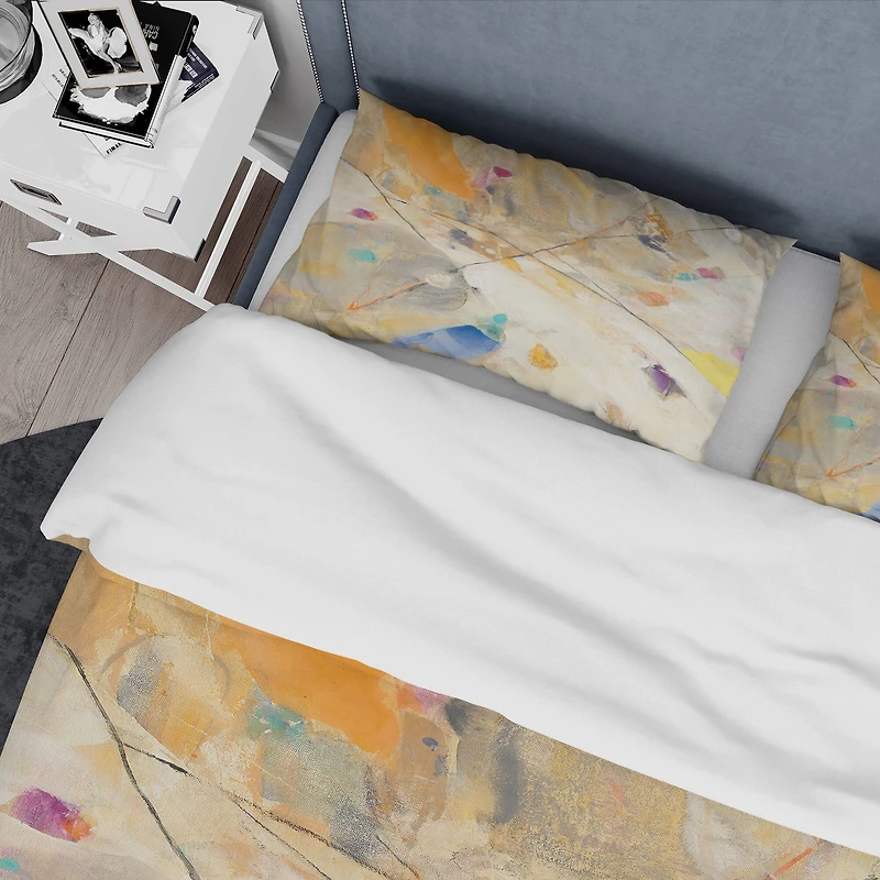 Designart 'Spring Minimalist Confetti II' Geometric Bedding Set