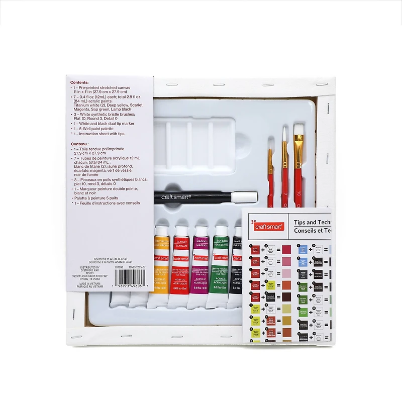 11" x 11" Christmas Dog Canvas Painting Kit by Artist's Loft™