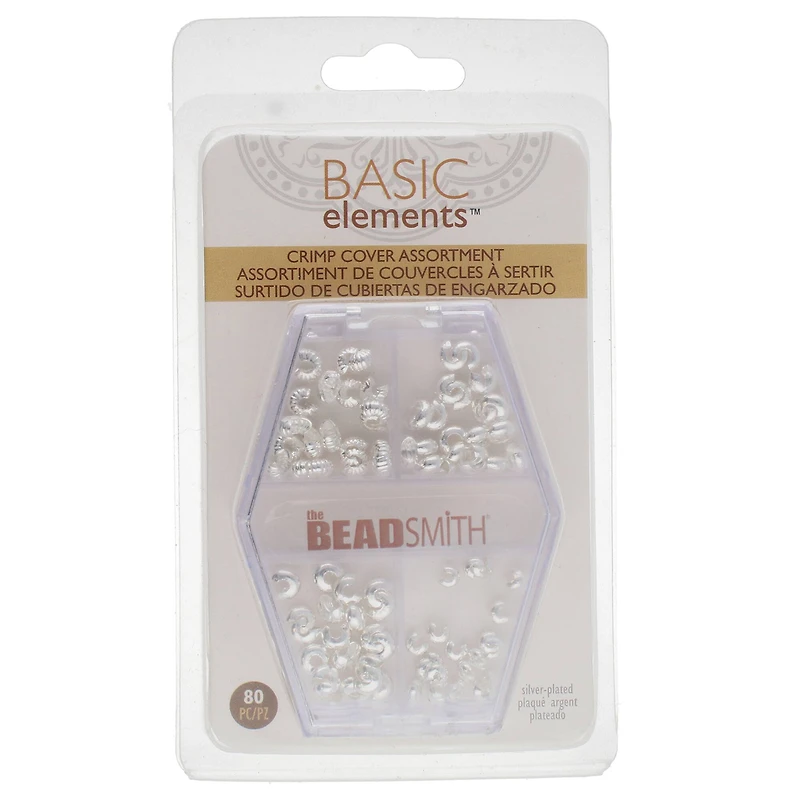 The Beadsmith® Silver Plated Crimp Bead Cover, 80ct.