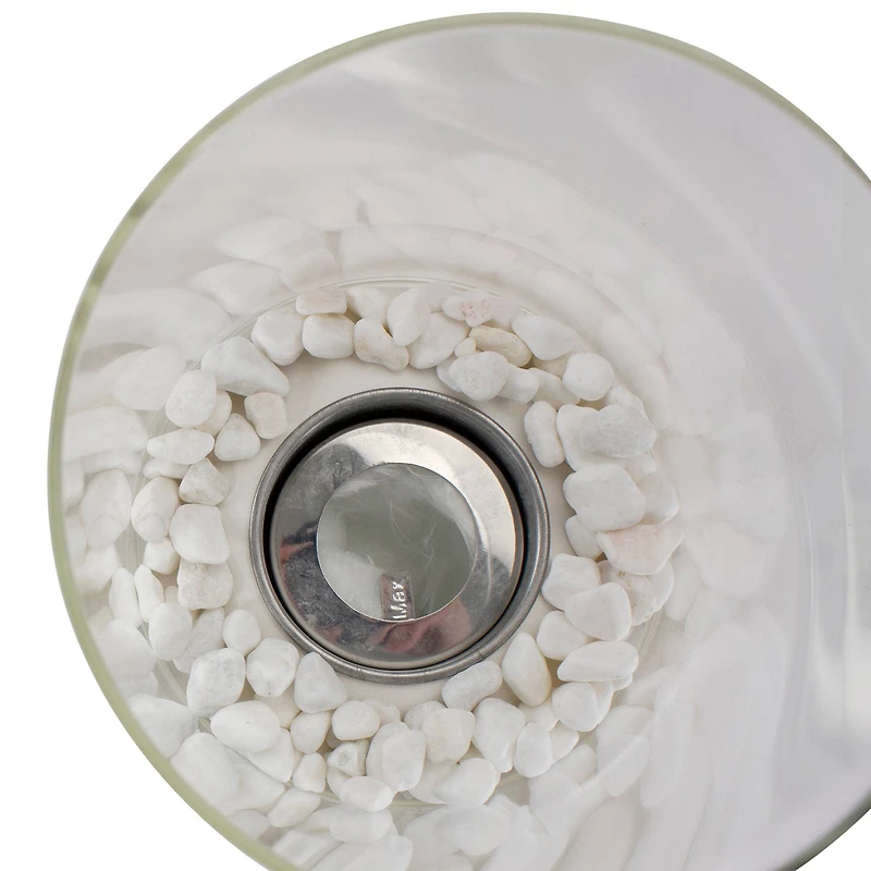 10.5" Bio Ethanol Round Portable Tabletop Fireplace with Base