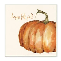 Stupell Industries Happy Fall Yall Autumn Pumpkin Seasonal Design,12" x 12"