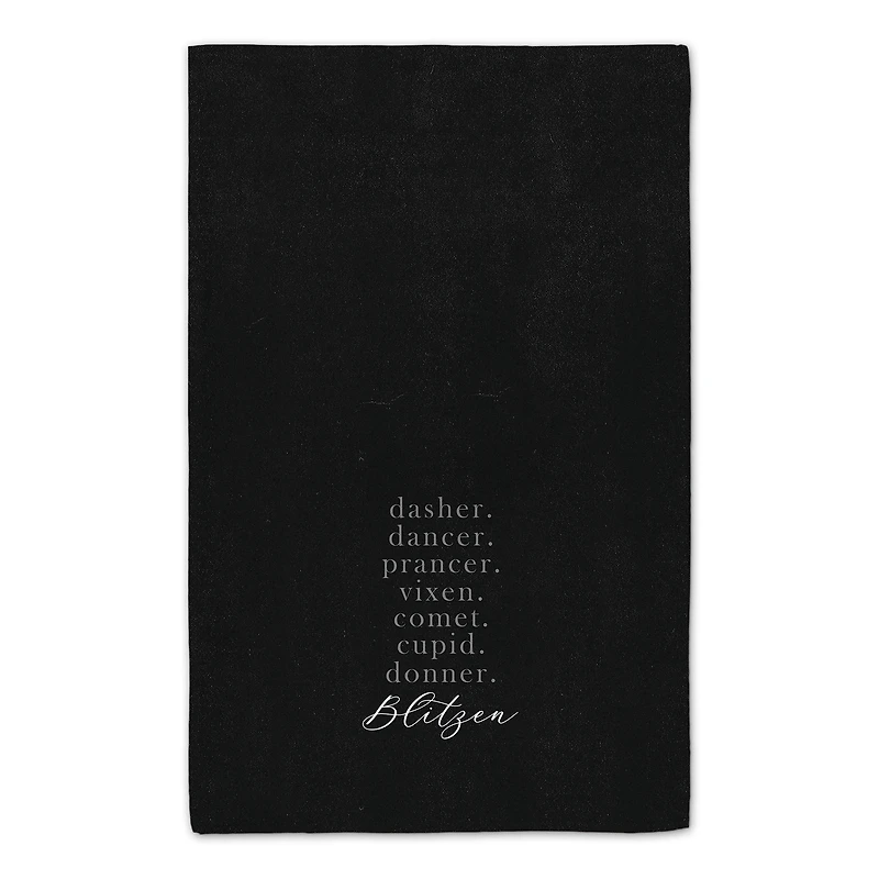 Reindeer Names Tea Towels - Set of 2