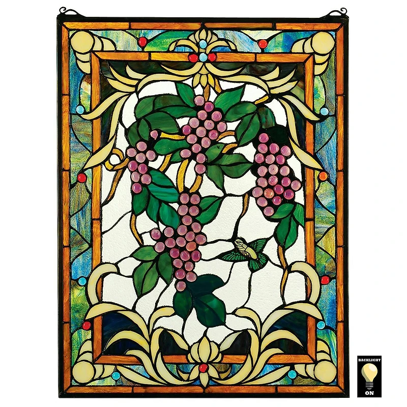 Design Toscano The Grape Vineyard Stained Glass Window