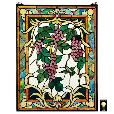 Design Toscano The Grape Vineyard Stained Glass Window