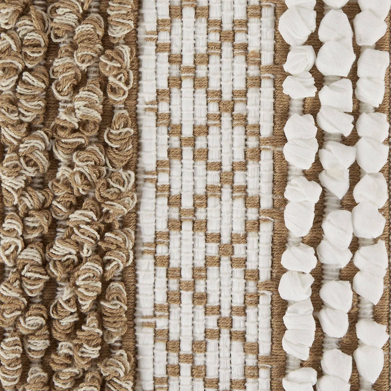 DII® Stone & White Hand-Loomed Paper Chindi Rug, 4ft. x 6ft.