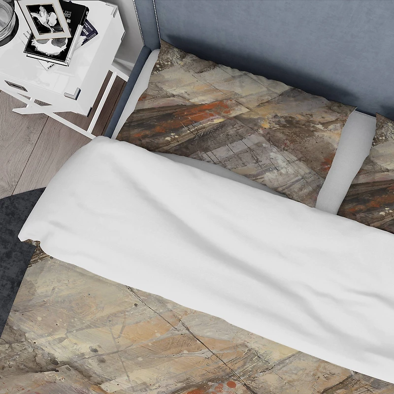 Designart 'Fire and Ice Minerals III' Geometric Bedding Set