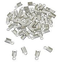 12 Packs: 56 ct. (672 total) 10mm Rhodium Crimps with Loop by Bead Landing™