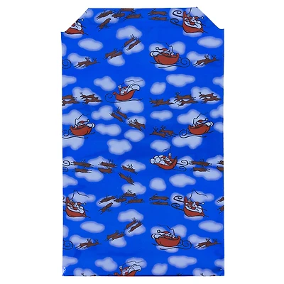 JAM Paper 6.25" x 7.875" Blue Santa Peel & Seal Closure Foil Envelopes, 25ct.