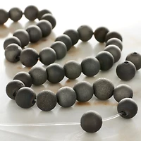12 Pack: Silver Agate Round Beads, 6mm by Bead Landing™