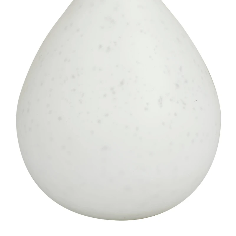 Set of 3" White Glass Glam Vases, 13" x 8" x 8"