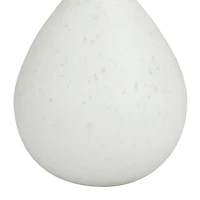 Set of 3" White Glass Glam Vases, 13" x 8" x 8"