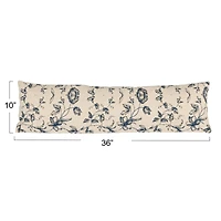 Hello Honey® 36" Blue & White Lumbar Accent Pillow