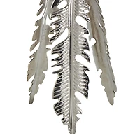 Silver Leaf Aluminum Metal Table Set