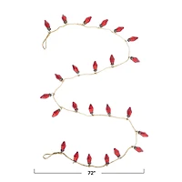 Hello Honey® 6ft. Red Mercury Glass Ornament Garland