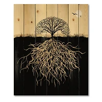 Designart - Tree Silhouette With Roots