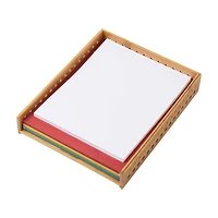 Mind Reader Lattice Collection Rayon from Bamboo Paper Tray & Pen Cup Set