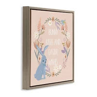 Stupell Industries Bunny Kisses Easter Wishes Floater Framed Art