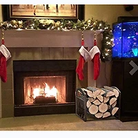 Hastings Home Brown Scroll Firewood Storage Rack