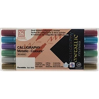 ZIG® Metallic Calligraphy Dual-Tip Markers Set