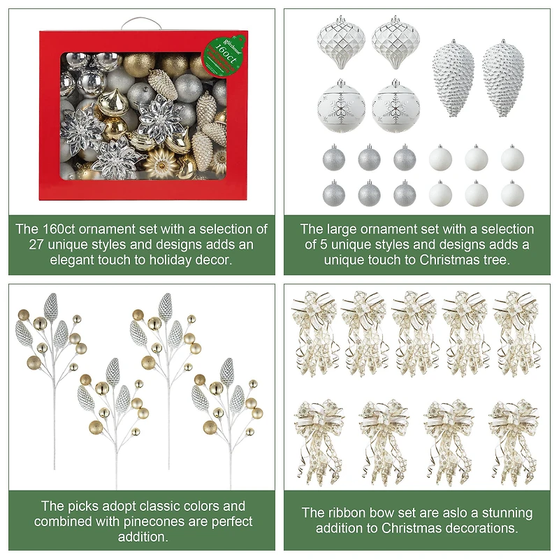 7.5ft. Pre-Lit Slim Fir Christmas Tree Kit with Ornaments, Tree Skirt & Santa Figurine