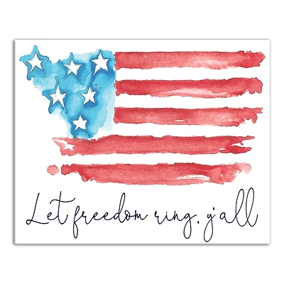Let Freedom Ring Y'all Canvas Wall Art